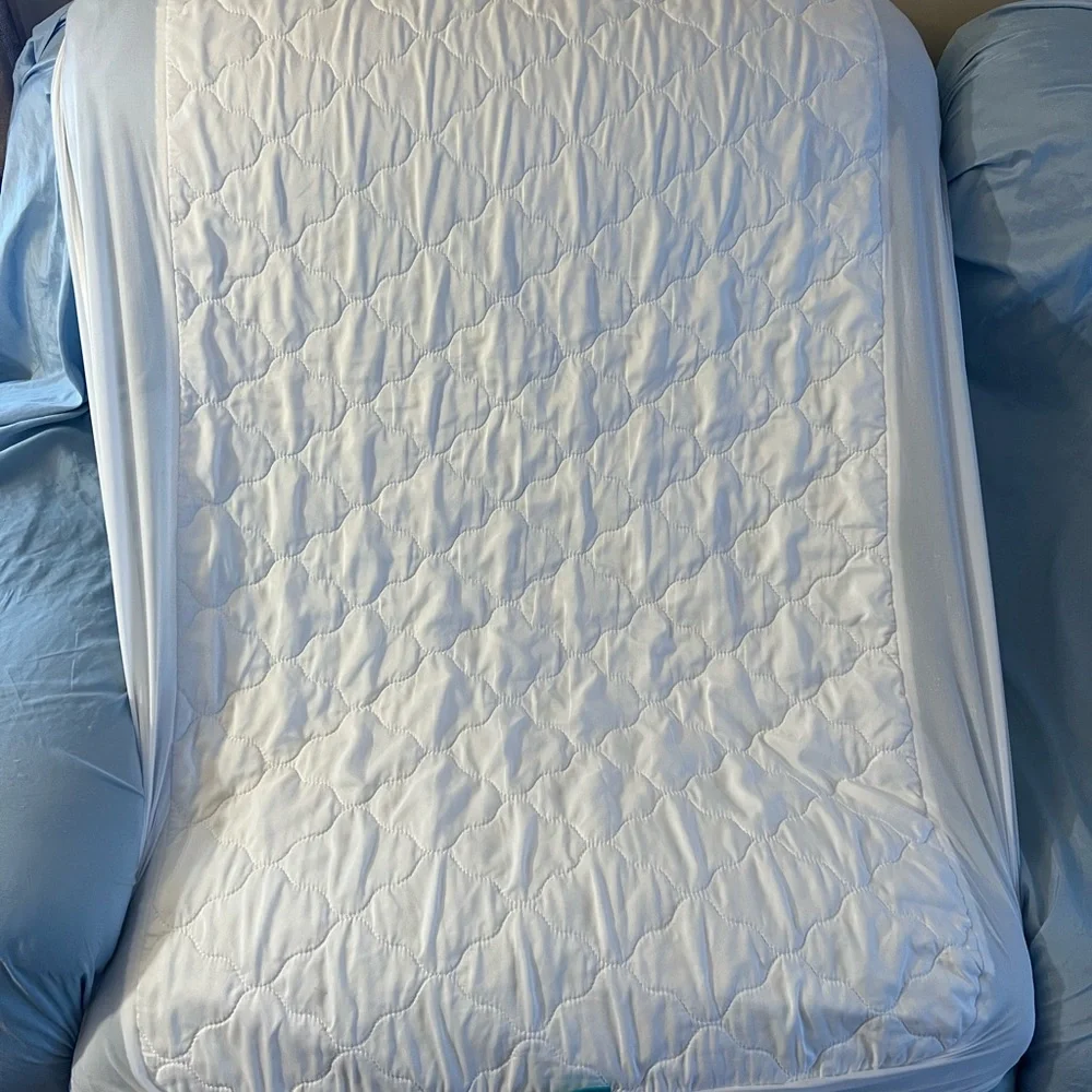 Toddler or Crib size white mattress cover